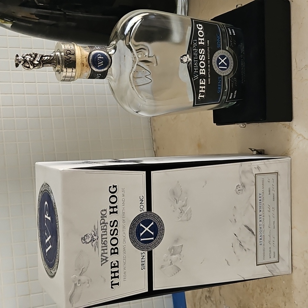 Whistle Pig IX Siren's Song empty bottle and box